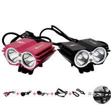 Waterproof 8000mah Lumen 2x CREE XML U2 LED Cycling Bicycle Light Lamp HeadLight Headlamp +Four Model Charger +8.4V battery pack
