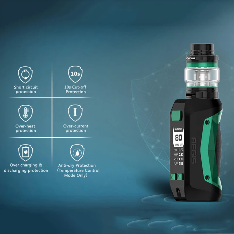 Geekvape mini kit Aegis 80W avec batterie 2200mAh, mini mod à charge