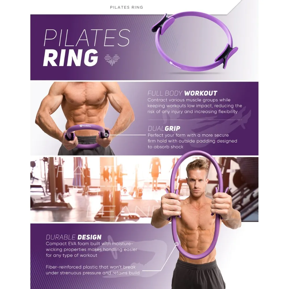 Premium Power Resistance Full Body Toning Fitness Circle Pilates Ring 