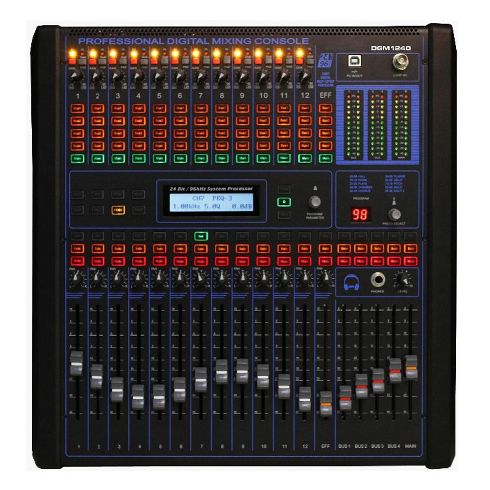 12 channel professional digital mixer professional audio mixer dj mixer