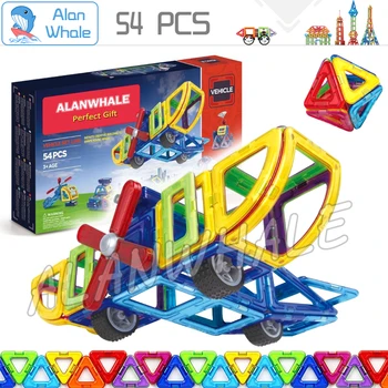 

54pcs Vehicle Transform Set Creative Plane Helicopter Tank Magnetic Model Building Blocks Designer Enlighten Brain Traning Toys
