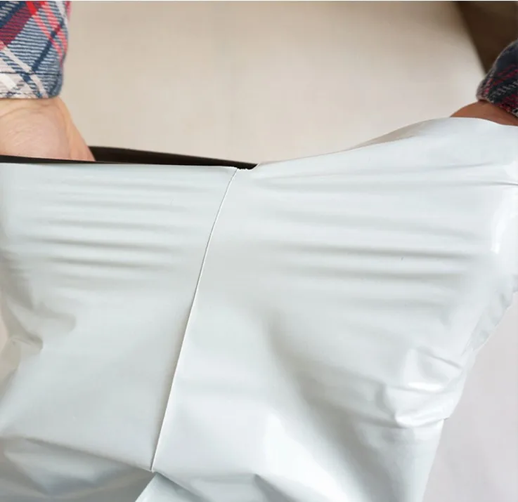 NABAG 100 قطعة/الوحدة الأبيض الذاتي ختم اللصق ساعي تخزين حقائب أكياس البلاستيك بولي المغلف الارسال البريدية مجانا أكياس ارسال البريد