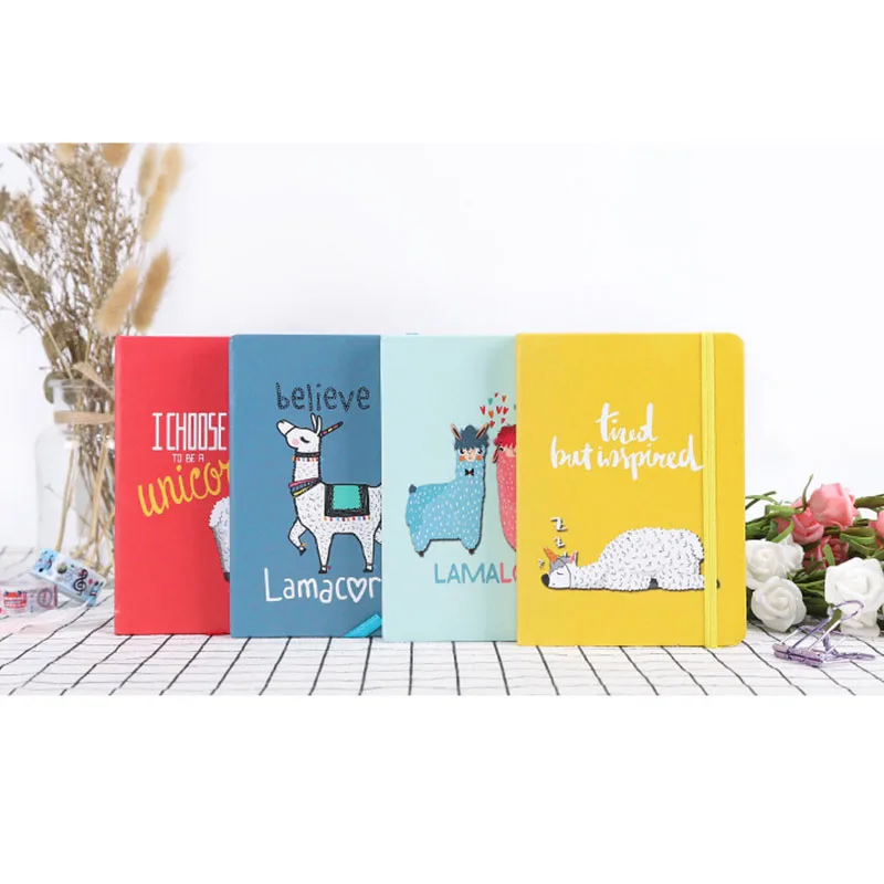 

A6 A7 Notebook Alpaca Hardcover Ruled Kawaii Bullet Journal Diary Planner Office School Supplies Funny Hardcover Sketchbook