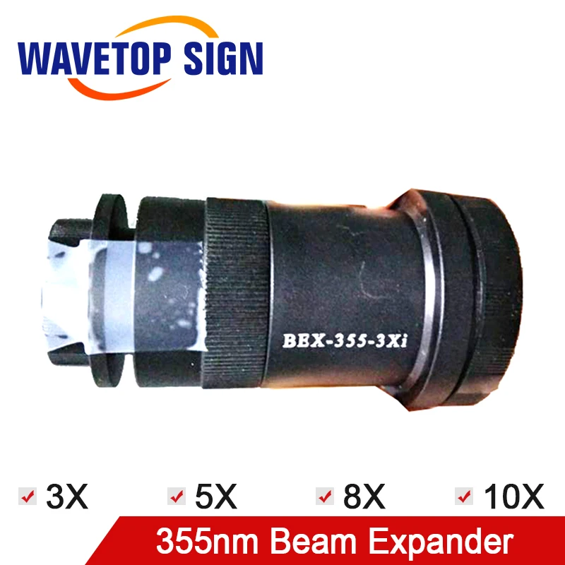 

WaveTopSign 355nm Adjustable Divergence Angle Beam Expander 3X 5X 8X 10X OPEX use for UV Laser
