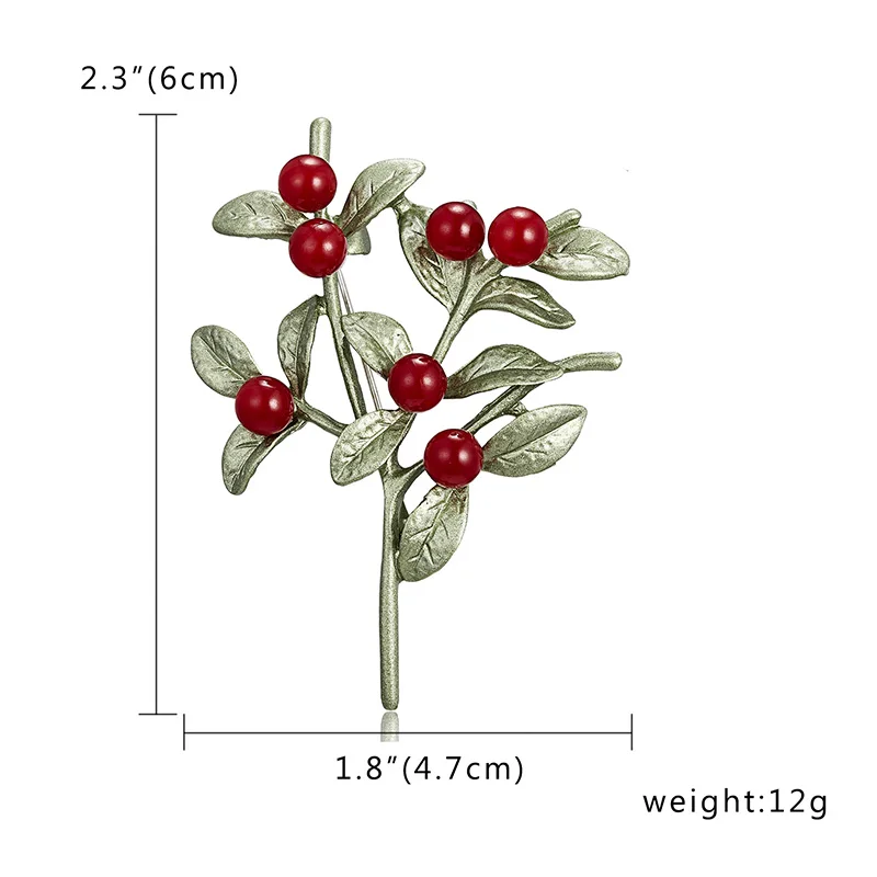 Сладкий значок растения Броши белые красные фрукты зеленые ветки воротник обуви губы эмаль брошь Листья декоративная одежда мультфильм булавки - Окраска металла: style 3