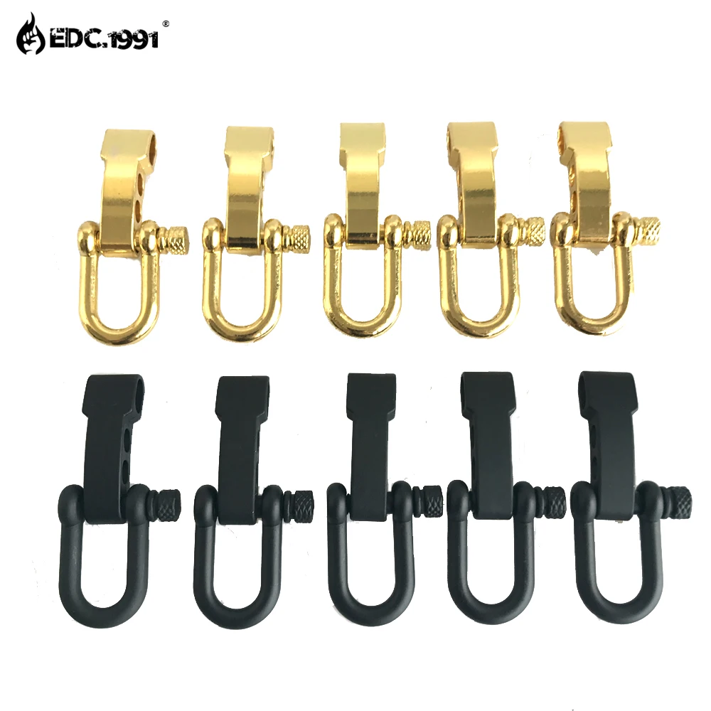 

EDC.1991 10PCS U-Shape Outdoor Camping Survival Rope Paracord Bracelet Buckles Adjustable Zinc alloy Anchor Shackle