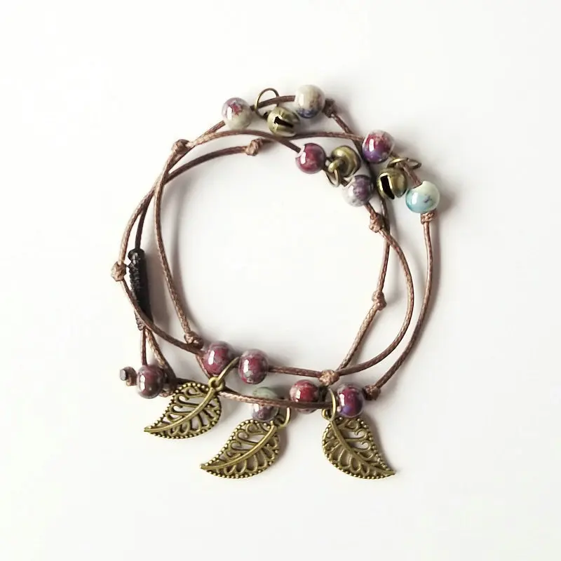 1 шт Новые модные ювелирные браслеты для девочек богемные керамические браслеты с подвесками для женщин - Окраска металла: C