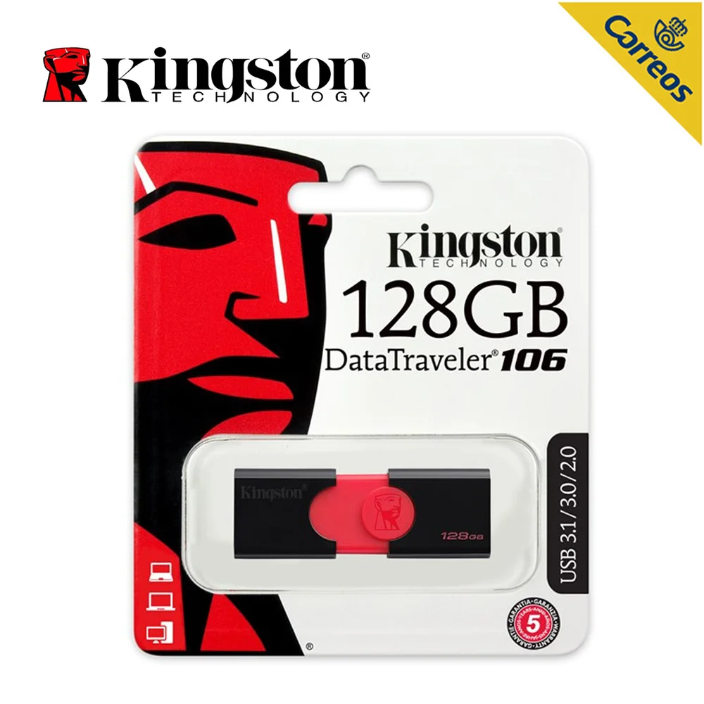 

Kingston USB Flash Drives 128 GB USB 3.0 Pen Drive High speed PenDrives DataTraveler 106 Flash Disk Pendrive for Laptop PC