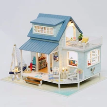 Миниатюрный Diy Кукольный дом деревянный миниатюрный ручной работы кукольные домики мебель набор игрушки ручной работы для детей Девочка Gifs Caribbean A-037