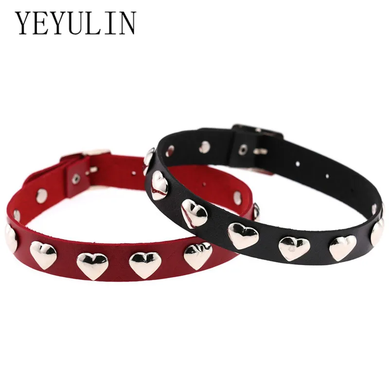Ожерелье чокер из искусственной кожи с заклепками в стиле панк|choker necklace|gothic