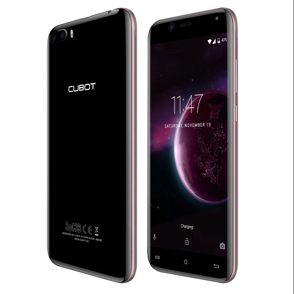 Cubot Magic 4G смартфон 5," HD 3D экран Android 7,0 MTK6737 четырехъядерный мобильный телефон 3 ГБ+ 16 Гб 13 МП+ 2 Мп двойная задняя камера мобильный телефон