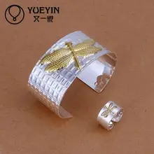 Штраф Заполненные Подарков женская Изысканные Г-Жа UA стиль Браслеты 2 шт. 925 серебряный браслет ювелирных изделий кольца партия trend люкс ювелирные наборы