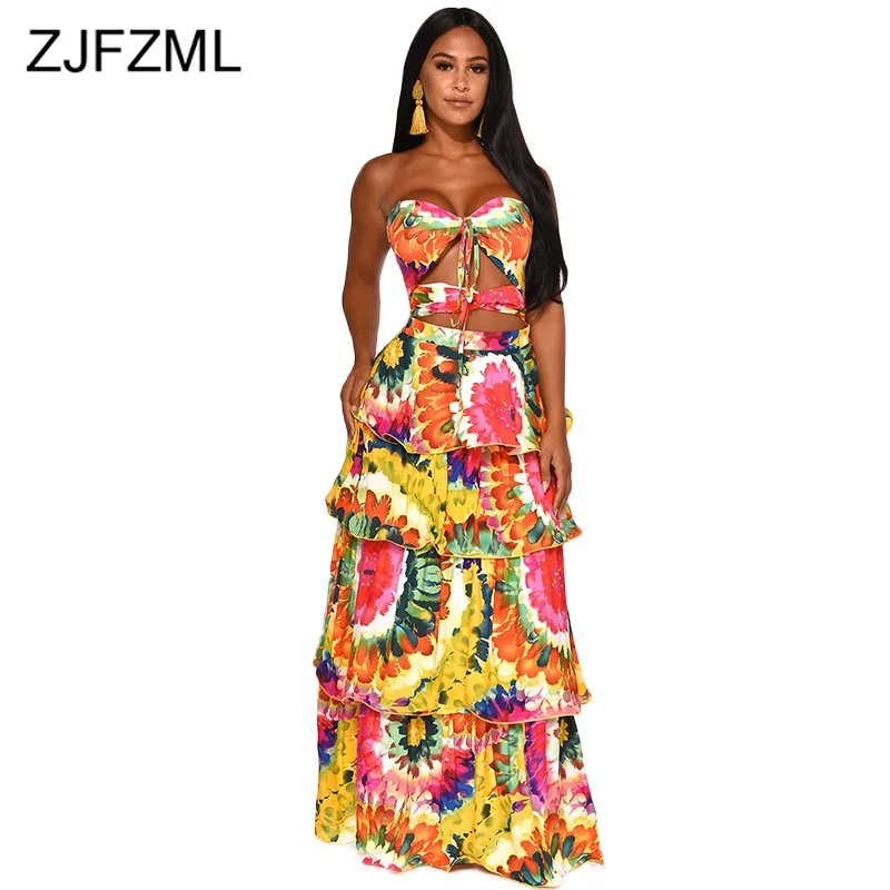 

Floral Print Summer Boho Maxi Dress For Women Off The Shoulder Backless Beach Dress Vintage Waist Band Cut Out Club Party Dress