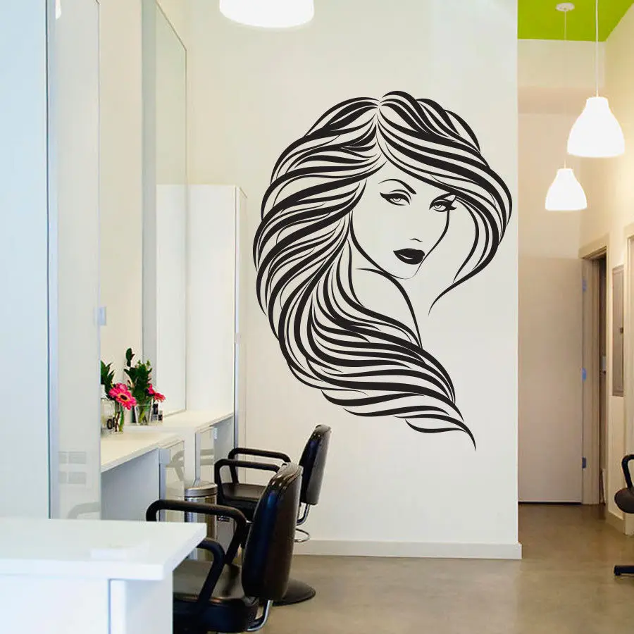 Lady Face wall sticker a743-2