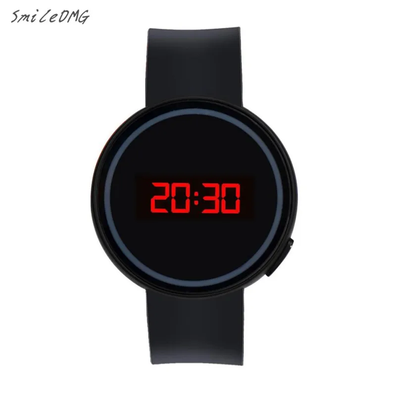 SmileOMG Hot Sale Fashion Men Women font b Watch b font LED Touch Screen Date Silicone