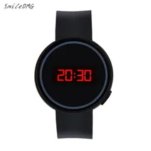 SmileOMG Hot Sale Fashion Men Women Watch LED Touch Screen Date Silicone Wrist Black Watch Free Shiping Christmas Gift ,Aug 29