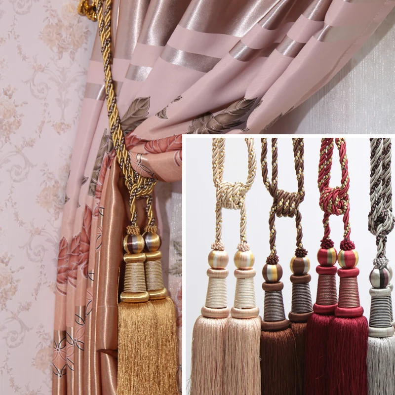 Fashion curtain accessories holder hanging belt ball curtain tie buckle bandage tasselin