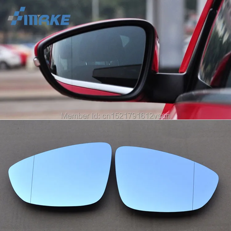 

smRKE 2Pcs For Volkswagen Beetle Rearview Mirror Blue Glasses Wide Angle Led Turn Signals light Power Heating