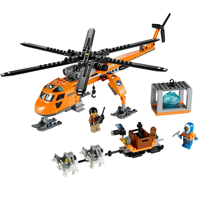 

Bela 10439 Arctic Helicrane City Arctic Building Block Plane Helicopter Model Bricks Toys Compatible Legoland 60034