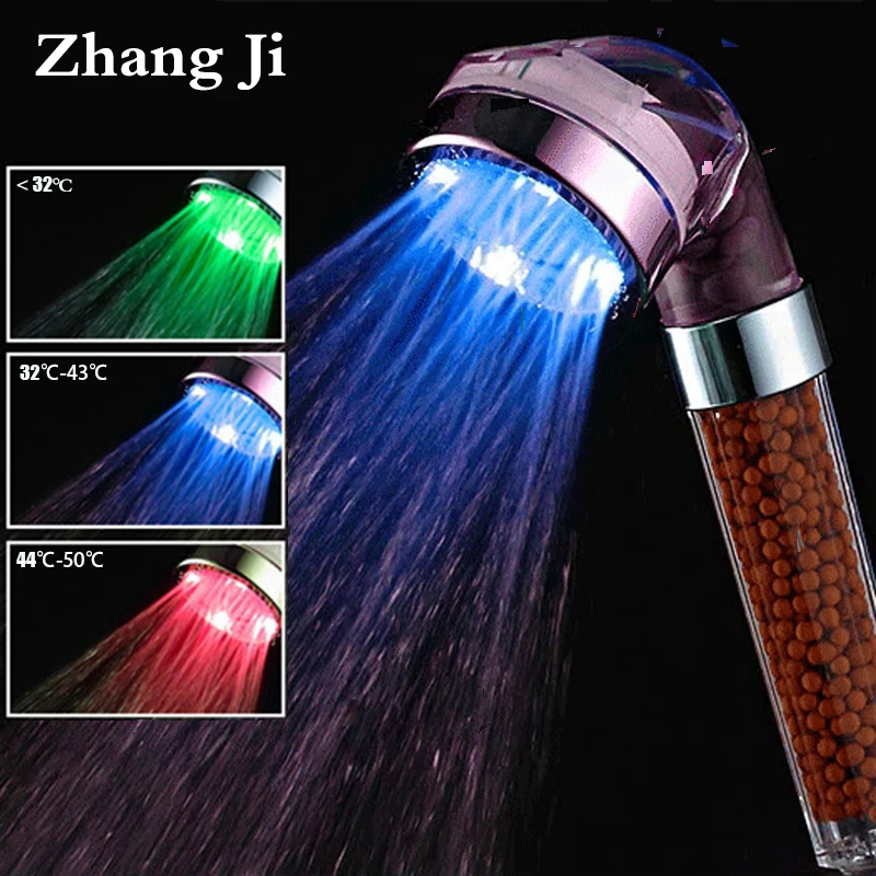 Aliexpress.com: Comprar Zhang Ji SPA 3 colores LED cabeza de ducha
