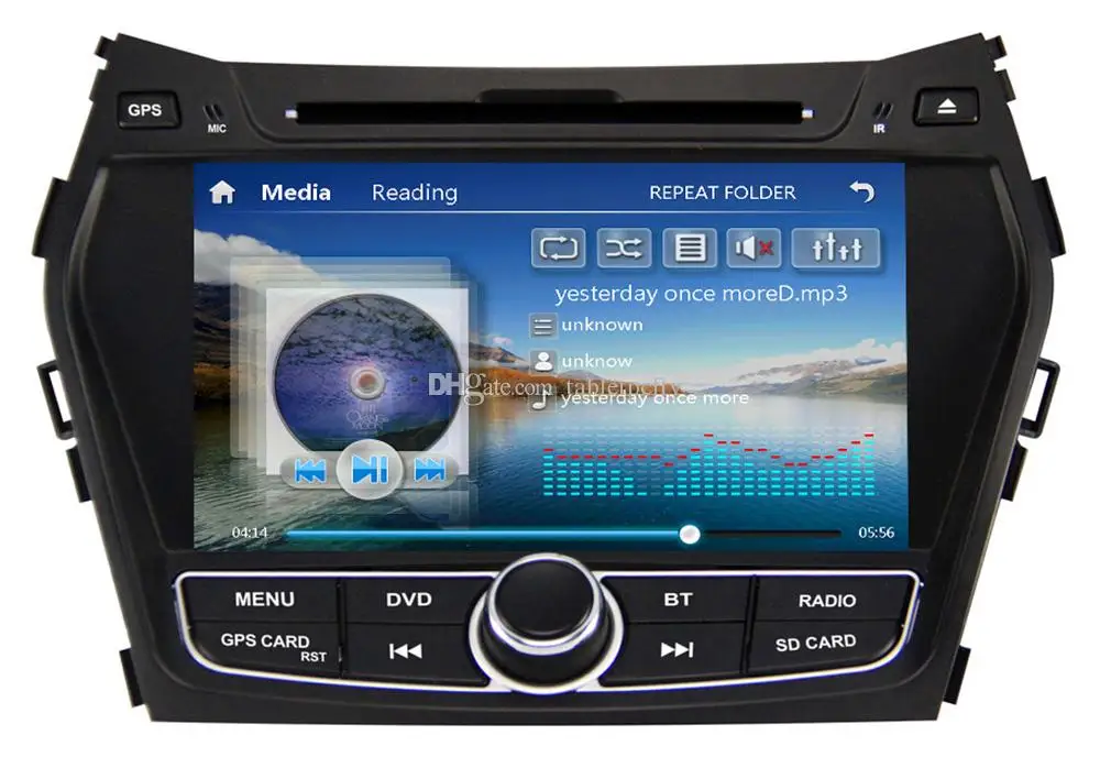 " Автомобильный dvd-плеер с gps(ОПТ), аудио Радио стерео, USB/SD, AUX, BT/tv, автомобильный мультимедийный головной убор для hyundai IX45/SANTA FE 2013
