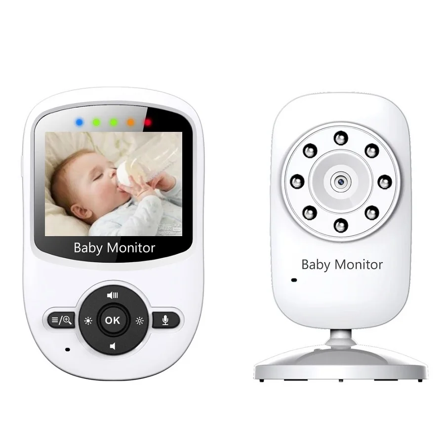 

260 baba eletronica com camera baby monitor video 2.4 inch LCD IR Night vision 2 way Talk Temperature Monitor Lullabies 2X Zoom