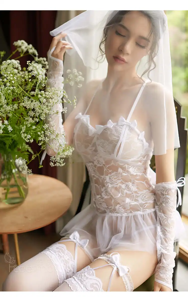 Erotic Lingerie For Women Cosplay White Bride Wedding Dress