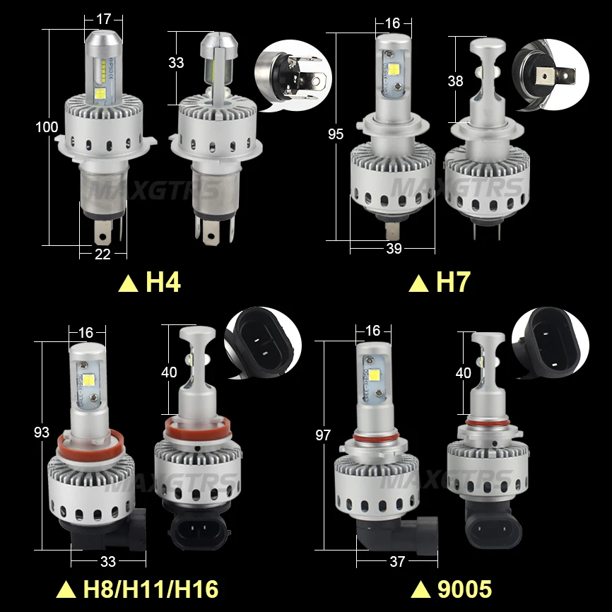 2 шт. Автомобильные светодиодные лампы H4 H7 H8/H11 HB3/9005 HB4/9006 6000 лм|h7 led|h4 h7 ledheadlight h4 |