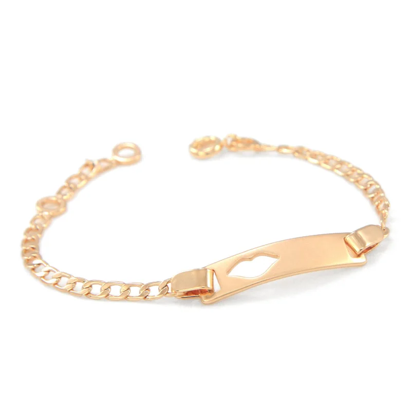 Amor De Pai Mae 165mm Baby Bracelet Gold Kids Jewelry Heart 17cm Baby Bracelets Gold Kids Jewelry Bracelet Bebe Bangle Pulsera Bracelete Bracciali Ninas S Boys Braclet