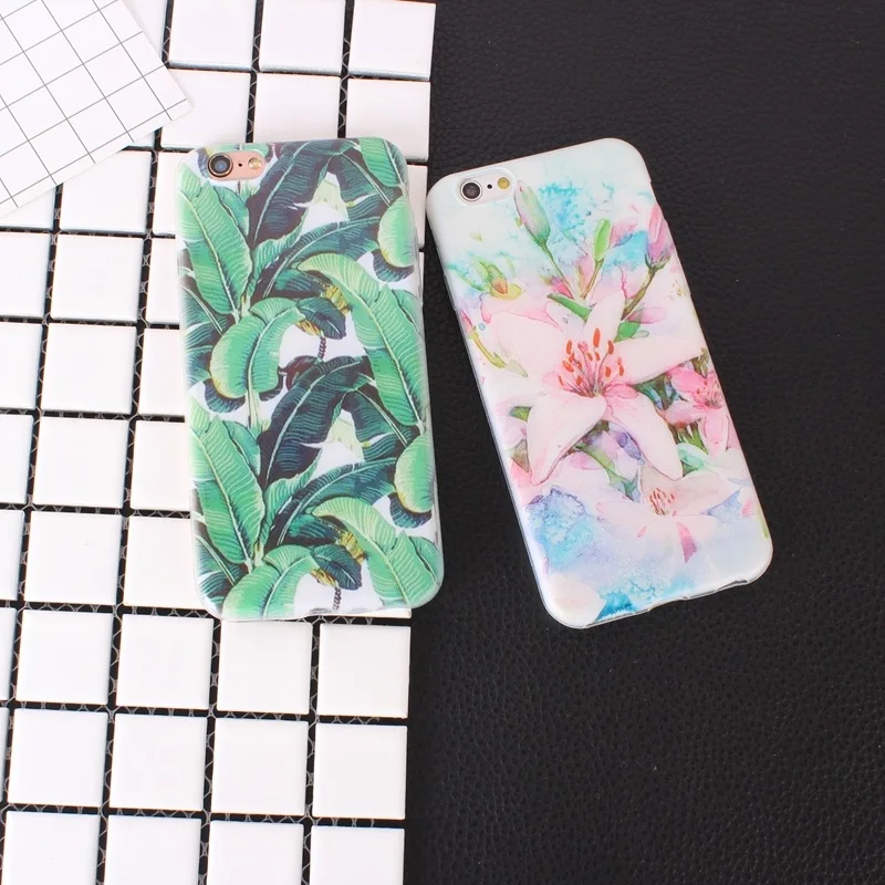 

Flowers Daisy Plants pattern Case Cover for iphone 5 5S SE 5C 6 6S 7 7 Plus Soft TPU Thin Funda Phone Case Cover