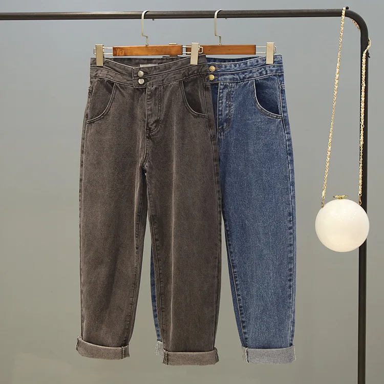Брюки палаццо Новые плоские Специальное предложение Pantalon Mujer старомодные тонкие джинсы с высокой талией для женщин