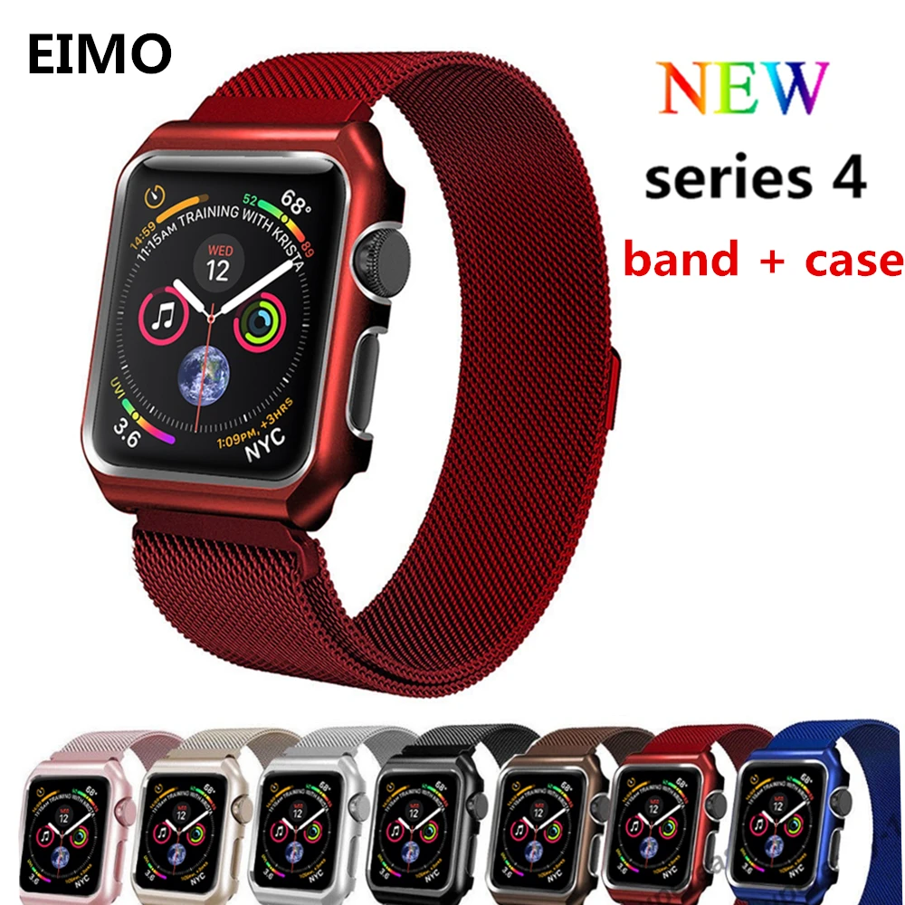 

Milanese Loop Strap For Apple watch band case 4 44mm 40mm Stainless Steel Link bracelet Watchband iwatch 4/3/2/1 42mm 38mm