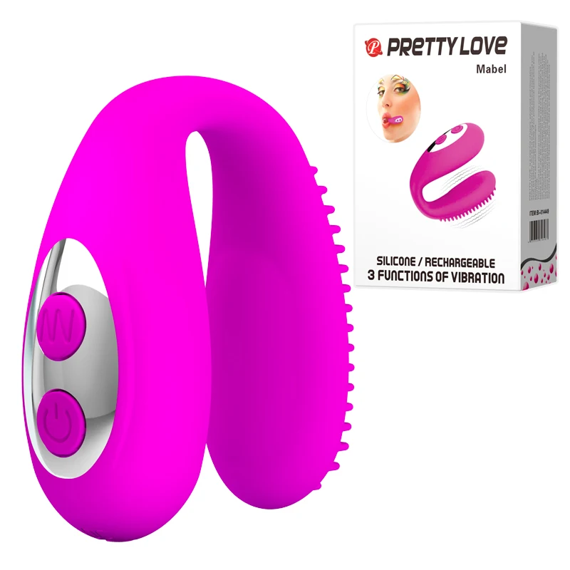 Pretty Love 3 Function Lip Tongue Mouth Vibration Oral Ring Massager Silicone Waterproof