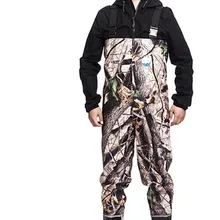 Для улицы, дышащие комбинезоны Водонепроницаемый 3-слой нейлон PU Camo болотные брюки Для мужчин Для женщин Рыбалка Куликов сапоги Faming комбинезоны брюки