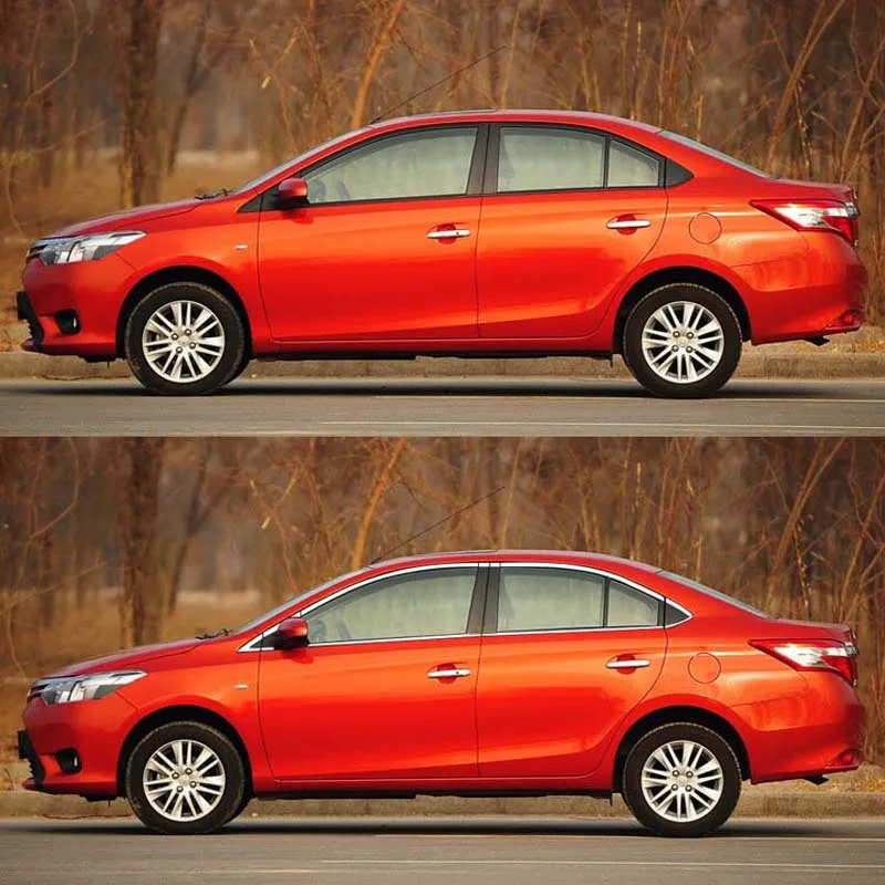 

16pcs Full Window Pillars Window Sill Molding Trim Exactly Fitted For Toyota Vios 2013-2014