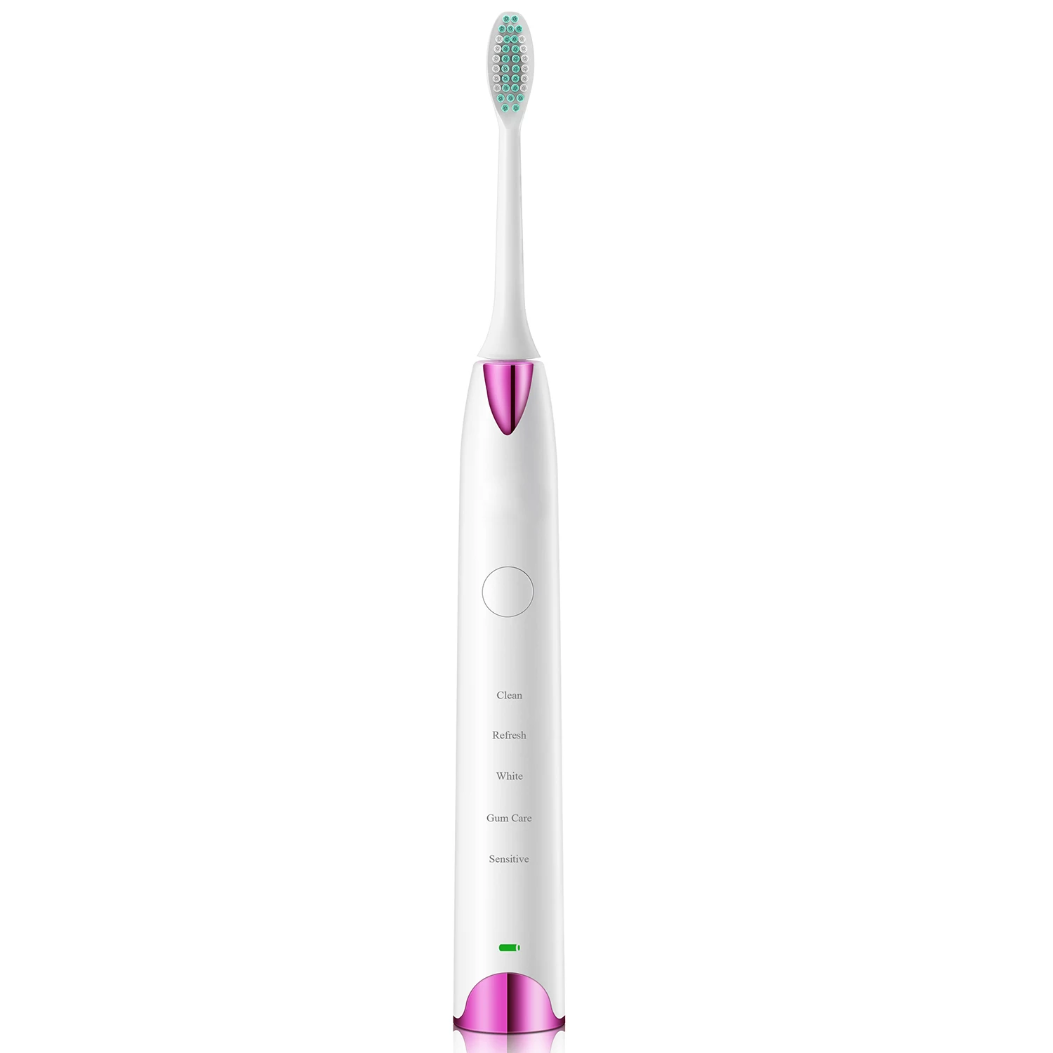 

Retemporel Electric Toothbrush Rechargeable Sonic Toothbrush with 5 Optional Modes Waterproof 2 Replacement Heads White