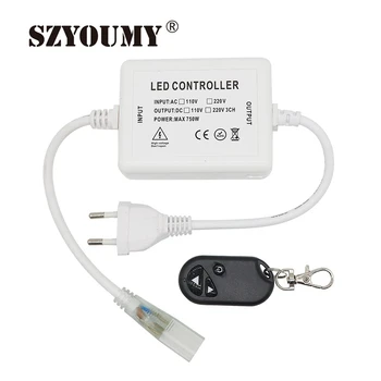 

SZYOUMY Led Strip Dimmer 220V Strip Light RF Remote Control Single Color LED Strip Dimmer