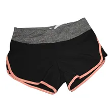 Летние женские хлопковые шорты для отдыха, контрастные, с разрезом по бокам, с эластичной резинкой на талии, Свободные повседневные шорты Yo-Ga, короткие женские шорты