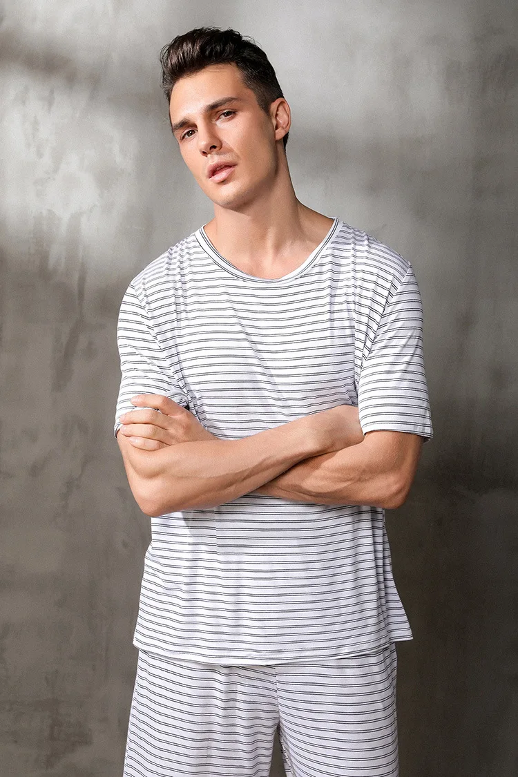 Free shipping,new plus size Pajamas set,summer men's short casual set