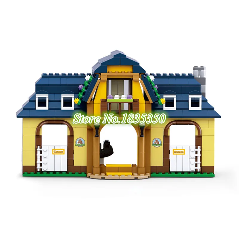 Sluban 526 unids construcción Blocs Juguetes DE ACCIÓN sol caballo Granja Modelo juguetes educativos para niños Sluban 526 unids construcción Blocs Juguetes DE ACCIÓN sol caballo Granja Modelo juguetes educativos para niños
