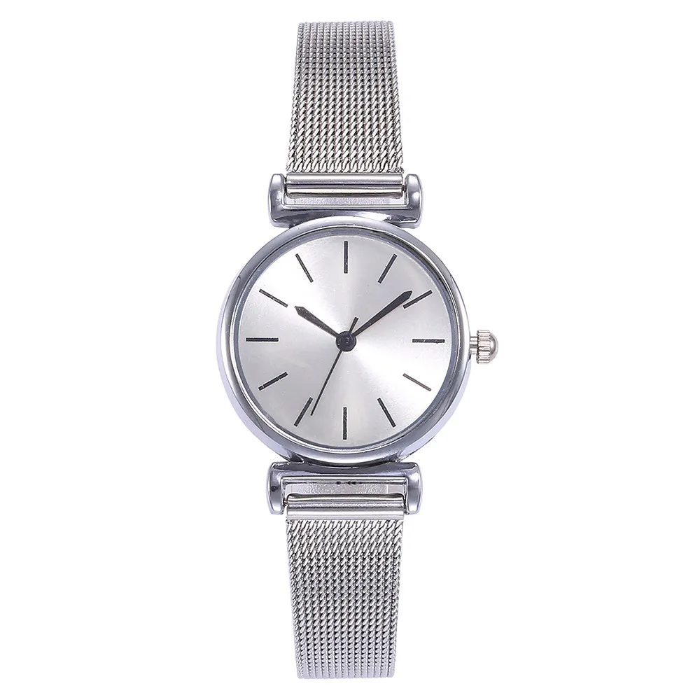 Модные роскошные женские маленькие часы с браслетом повседневные кварцевые сетчатые часы из нержавеющей стали аналоговые наручные часы