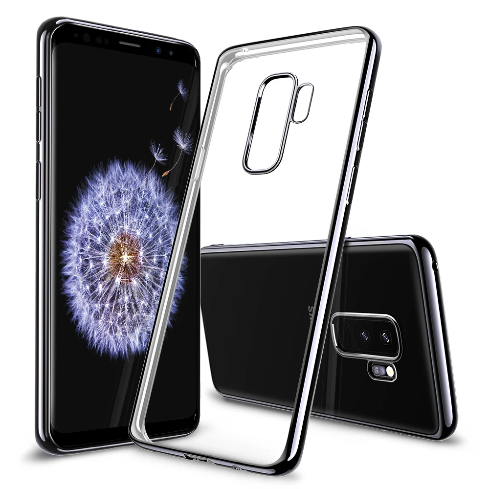 Чехол для samsung Galaxy S9, S9 Plus, ESR, прозрачный, мягкий, TPU, покрытие, рамка, яркий, глянцевый, металлический, цветной, бампер, задняя крышка, Fundas