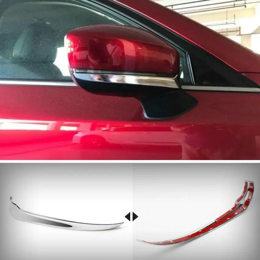 

Lapetus Chrome Door Rearview Mirror Protection Strip Cover Trim Fit For Mazda CX-9 CX9 2017 2018 2019 Exterior Kit