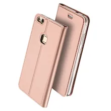 Для Huawei P10 Lite P10 Plus Роскошные Тонкий флип кожаный сплошной цвет Бумажник Стенд Защитная крышка телефон Huawei P10 Lite случаях