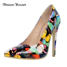 2016 neue Frühling Herbst Mode Shallow Spitzschuh Slip Auf Super dünne Hohe Absätze Pumpt Frauen Party Abendkleid Schuhe Plus Größe