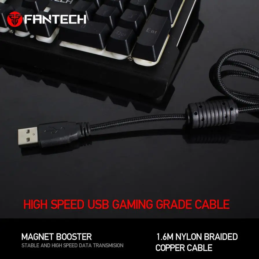Профессиональная Проводная клавиатура FANTECH K612 с 104 клавишами 9 видов цветов