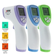 OOTDTY ABS Plastic Digital LCD Non-contact IR Infrared Thermometer Forehead Body Temperature Meter Blue/Purple/Green(Optional)