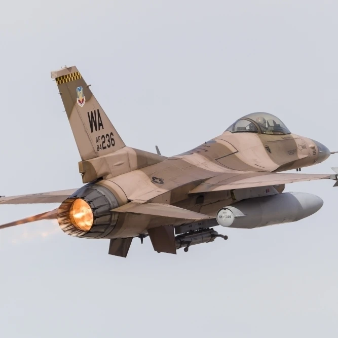 An aggressor F-16C Fighting Falcon of the U.S. Air Force Poster Print (17 x 11)