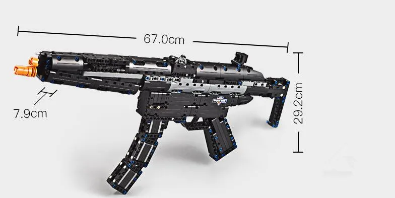 Игрушечное оружие страйкбол воздушные пистолеты и MP5 M4A1 пулемет игрушка 621 шт Строительный блок кирпич детская наружная игра CS Косплей модель