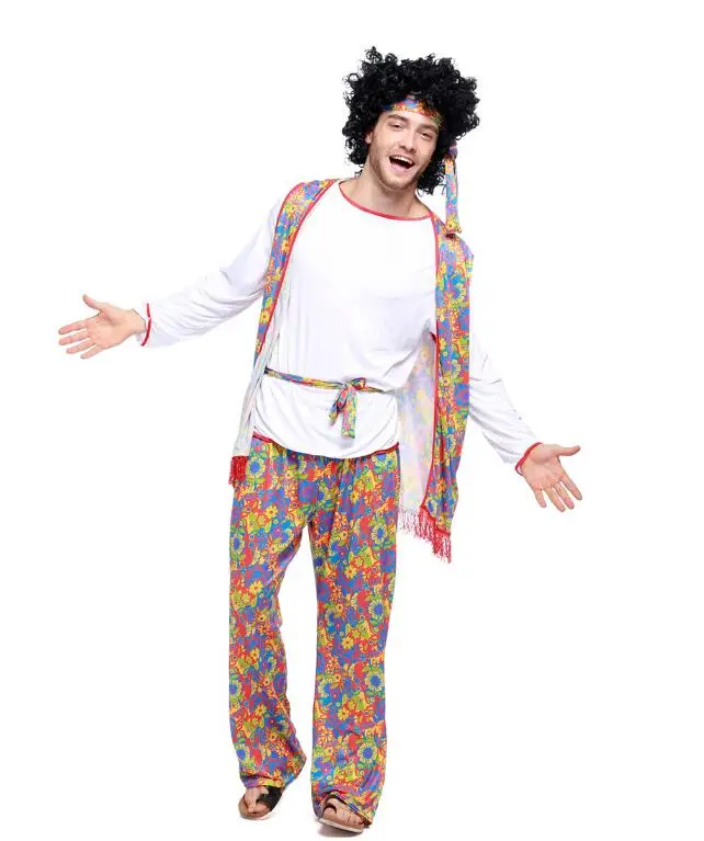 Man's hippie costume set